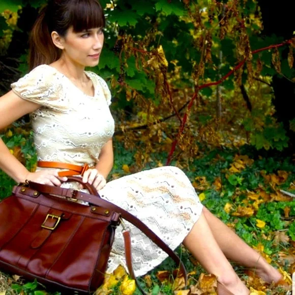 Vintage Fossil Re-Issue Revival Satchel I - Picture 9 of 10